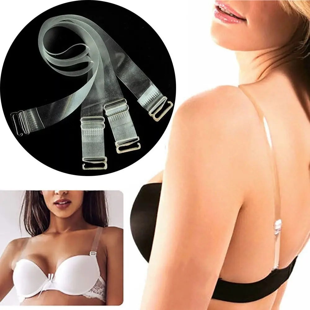 Sexy Off-the-shoulder Transparent Bra Straps Invisible Anti Slip Underwear Strap Adjustable Detachable Shoulder Strap Tops