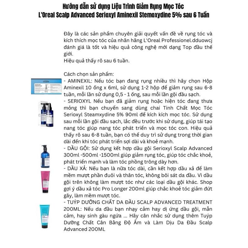 [Loreal] Tinh chất mọc tóc hiệu quả L'oreal Serioxyl Steamoxydine 5% Scalp Advanced Denser Hair 90ml 4