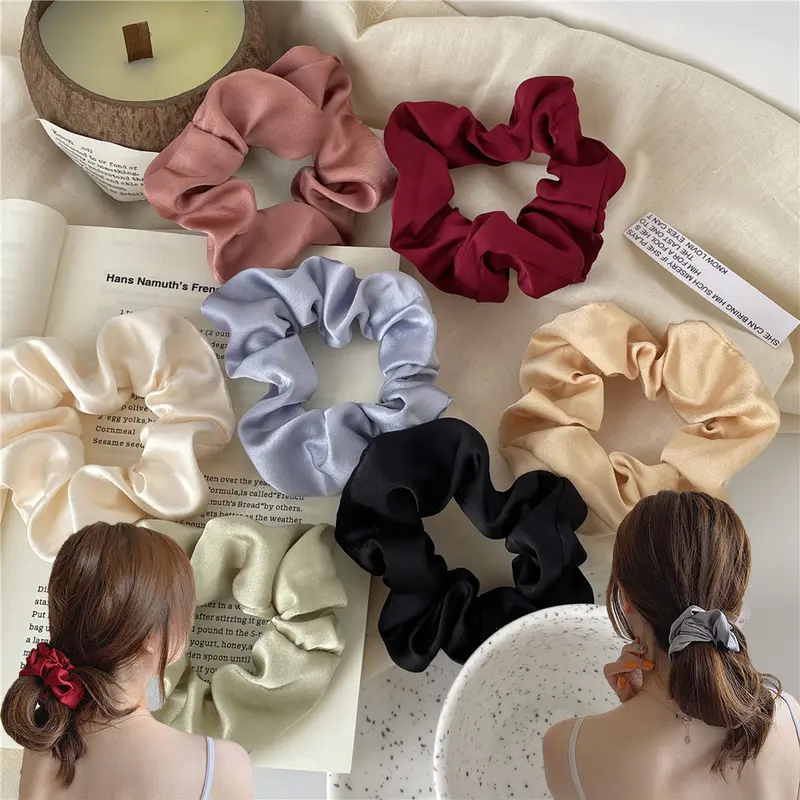 Set Ikat Rambut Scrunchie, Gaya Korea, Tali Rambut Usus Babi - TikTok ...