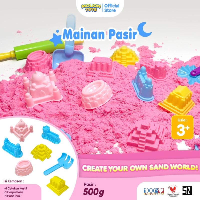 1 Set Mainan Pasir Ajaib Magic Sand 500 gram Plus Box - MolionToys ...