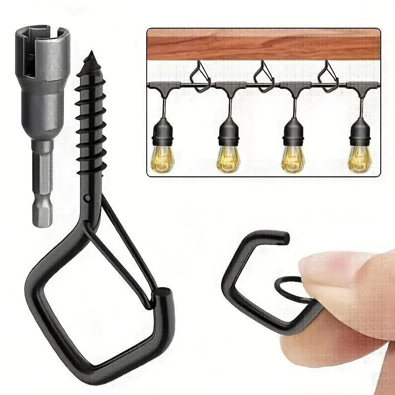 Wall Mounted Square Hook, 20pcs Multifunctional Space-saving Hook Buckle for Home Decor, Summer Essentials