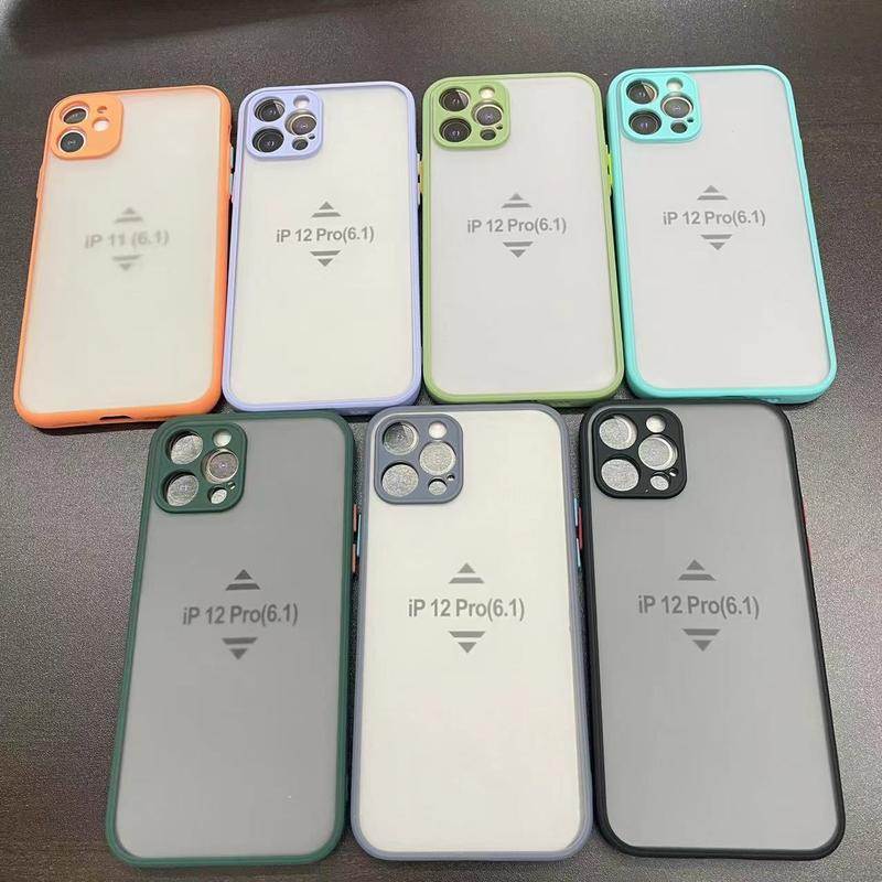 Ốp Điện Thoại Cho Apple 13, Nhám Thân Thiện Với Da, Nút Độc Lập, Tương Thích Với Iphone12pro / 11 / Xs, Cạnh Mềm, 7 / 8Plus 4