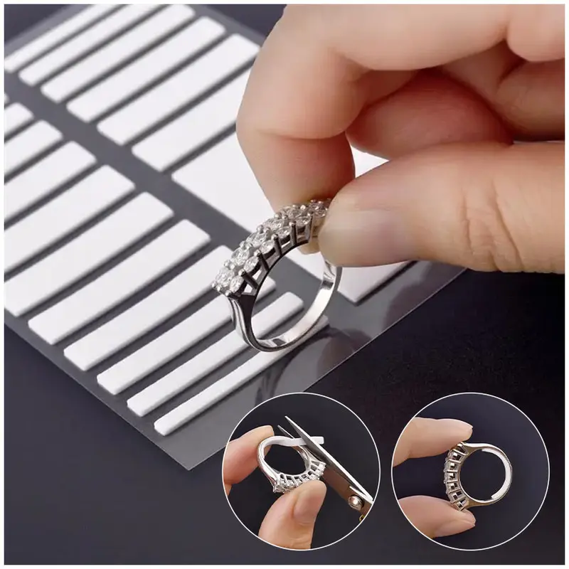 Pengganjal Cincin Pengecil Ukuran Ring Adjuster dengan Bahan Sepon Lengket Kuat untuk Cincin Kebesaran 2
