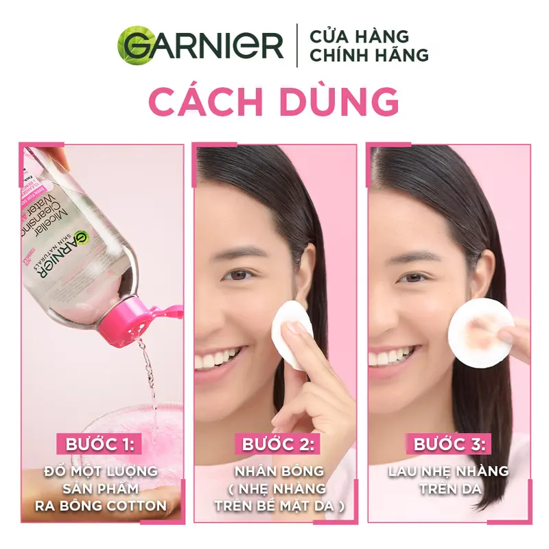[KOL] Bộ đôi Nước tẩy trang làm sạch dịu nhẹ cho mọi loại da - Garnier Micellar Cleansing Water 400ml 5