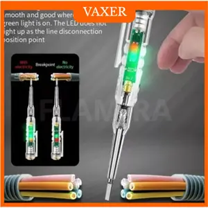 Obeng Tespen Minus Test Listrik Tes pen Lampu LED Merah Hijau Tester Sensor Detektor Sensor listrik Tes Pen Tes Listrik Obeng Lampu Obeng LED