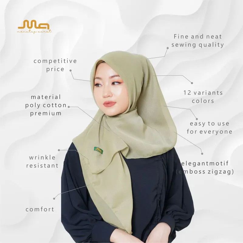 MA MENUTUP AURAT - HIJAB SEGI EMPAT MOTIF - JANNAH SERIES / SPRING SUMMER 2023 6