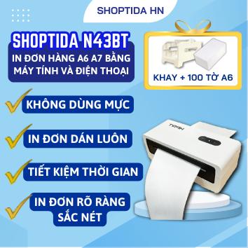 Máy in đơn hàng TMĐT N43BT/SL43 Shoptida - Tốc độ in lên đến 100mm/s, chất lượng in sắc nét