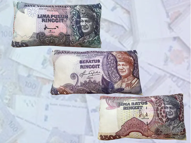 READY STOCK contoh wang lama MONEY PILLOW BANTAL  !! HIGH-QUALITY SOFT COTTON SIZE 55x27CM