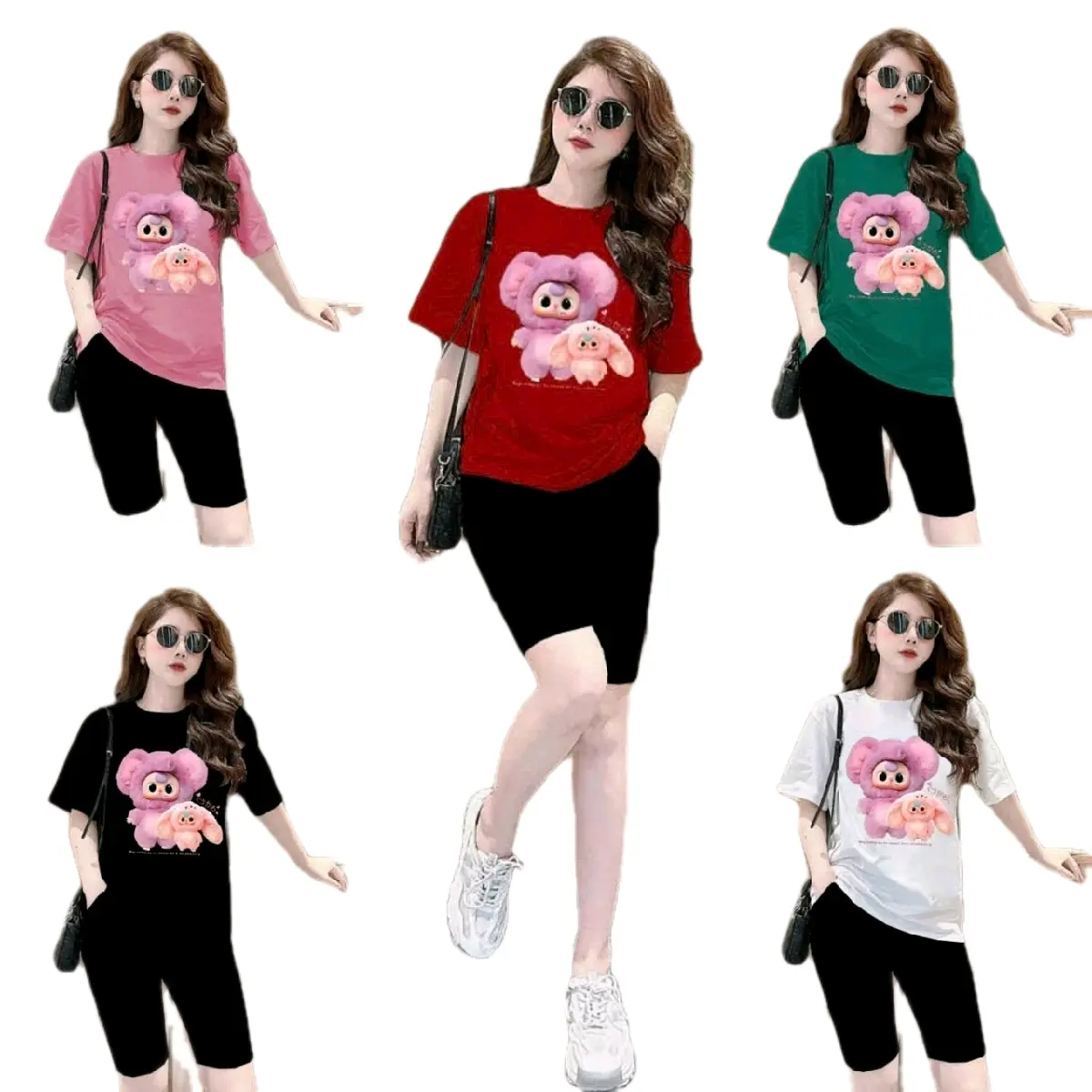 Bộ lửng thể thao gấu bông in Peth nhiều màu chất liệu cotton loại 1 mềm mại thấm hút mồ hôi tốt KPLG01 - Thun, Top Chạy Bộ Sport