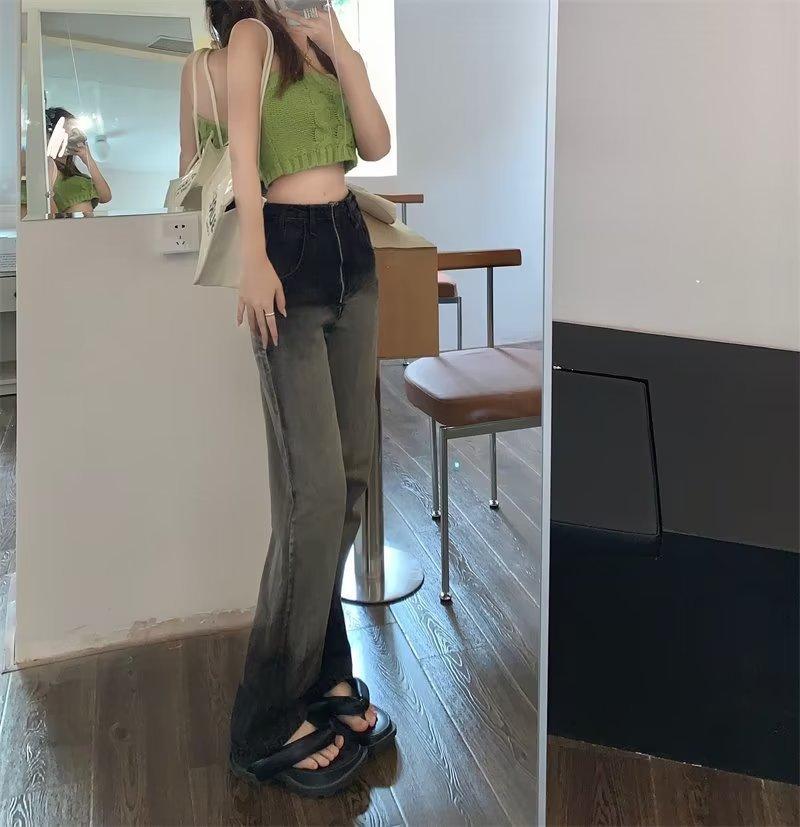Product Introduction of Quần Jean Ống Đứng, Màu Gradient Dành Cho Phụ Nữ, Dáng Rộng Và Dễ Phối Đồ Mùa Hè, Quần Ống Rộng 10