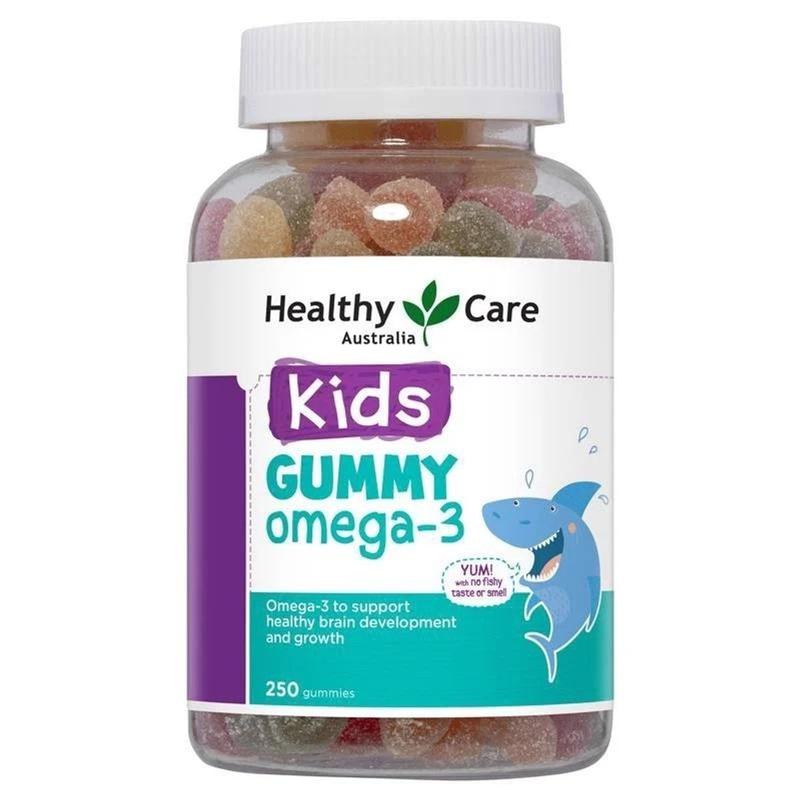 Kẹo dẻo Healthy Care Kids Gummy Omega-3 tăng thị lực phát triển trí não 250 viên Úc 2