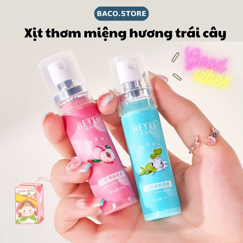 Xịt thơm miệng Vị trái cây Đào/Bạc Hà 20ml