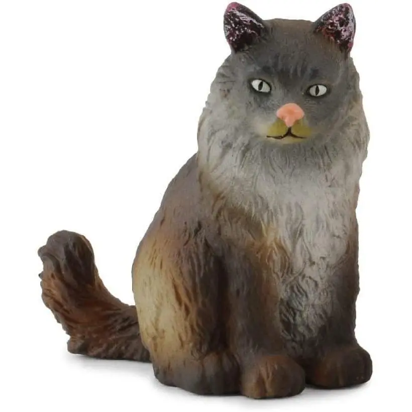 CollectA Realistic Animal Replica Norwegian Forest Cat Sitting 88327 ...