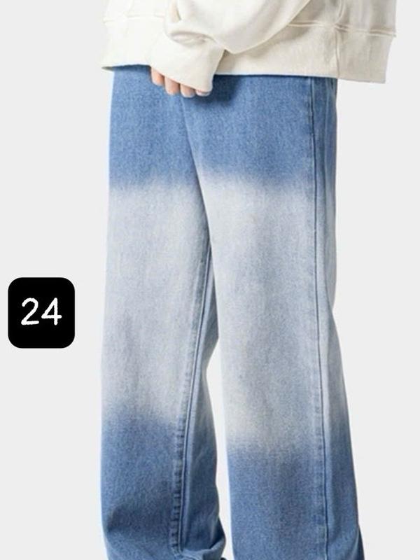 Quần baggy nam ống xuôn xanh loan chất liệu denim cao cấp  M24 3