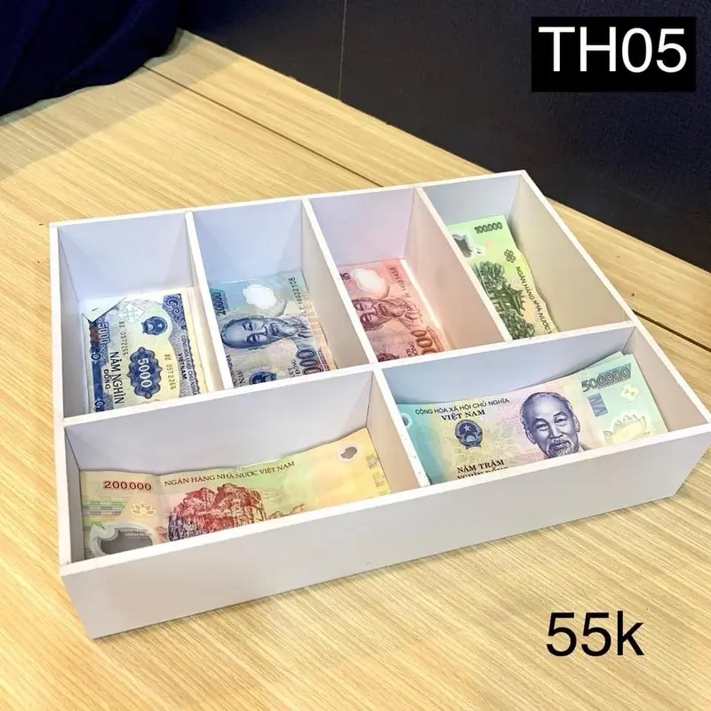 Hộp chia tiền thu ngân 5 ngăn , khay chia tiền , khay đựng đồ đa năng, kệ để ngăn kéo tiện dụng 3