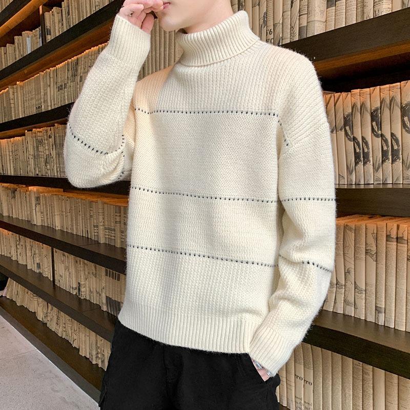 Áo len nam Hàn Quốc cổ lọ TANKA áo len hàn quốc chất liệu cao cấp AL05 Menswear Kem