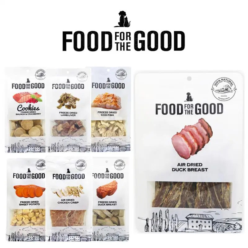 original Food For The Good Cat And Dog Treats Duck, Cod, Chicken, Salmon
