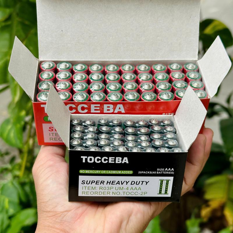 HỘP 40 VIÊN Pin tiểu AA AAA TOCCEBA Thích Hợp Với Các Thiết Bị Điện Tử Remote Micro Đồ Chơi