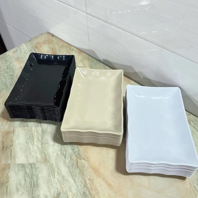 Combo 5,10 Đĩa nhựa phíp chữ nhật hàng cao cấp Việt Nhật Đĩa phíp đựng hoa quả, bánh kẹo thực phẩm bền đẹp