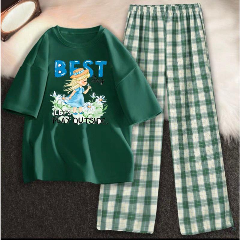 Product Introduction of Sét  bộ Áo phông in hình chữ Best Day + Quần Kẻ Karo, chất đẹp mặc không xù, thiết kế cá tính. 20