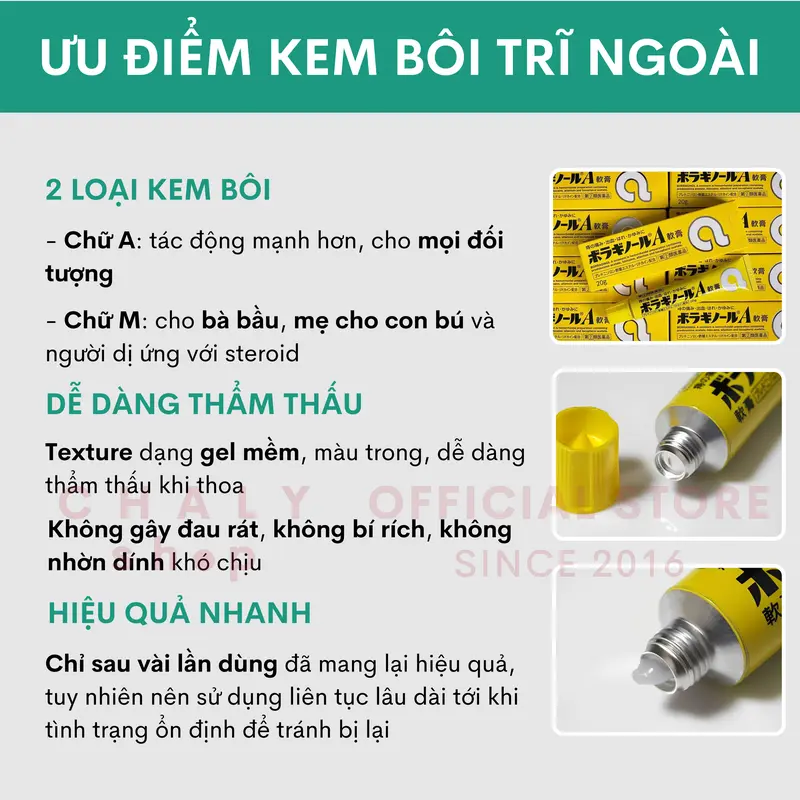Kem bôi trĩ chữ A 20g Nhật Bản chính hãng 3