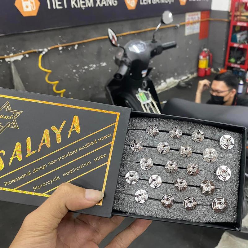 Bộ ốc Salaya dàn áo cho các xe Wave nhỏ, Wave A, Wave RSX/RS, AB 2020, EX 150, Exciter 2010, Dream, Sonic, Winner, Sirius Fi, Exciter 135, Future Led