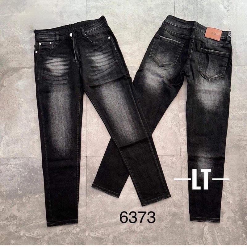 Quần jeans nam ống đứng đen trơn co giãn thoải mái form skinny mẫu mới cao cấp-AHMENS Menswear Pants Ôm gọn Có Túi Ong