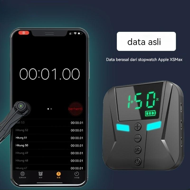 【COD】Alat Klik Layar Otomatis Senyap Multifungsi Alat Klik Ponsel dengan 2 Kepala Klik Penyesuaian Empat Kecepatan untuk Clicker Layar Mart Klik Otomatis USB untuk Streaming Langsung dengan Lampu LED Kompatibel untuk Streaming Langsung Ponsel Pintar 3
