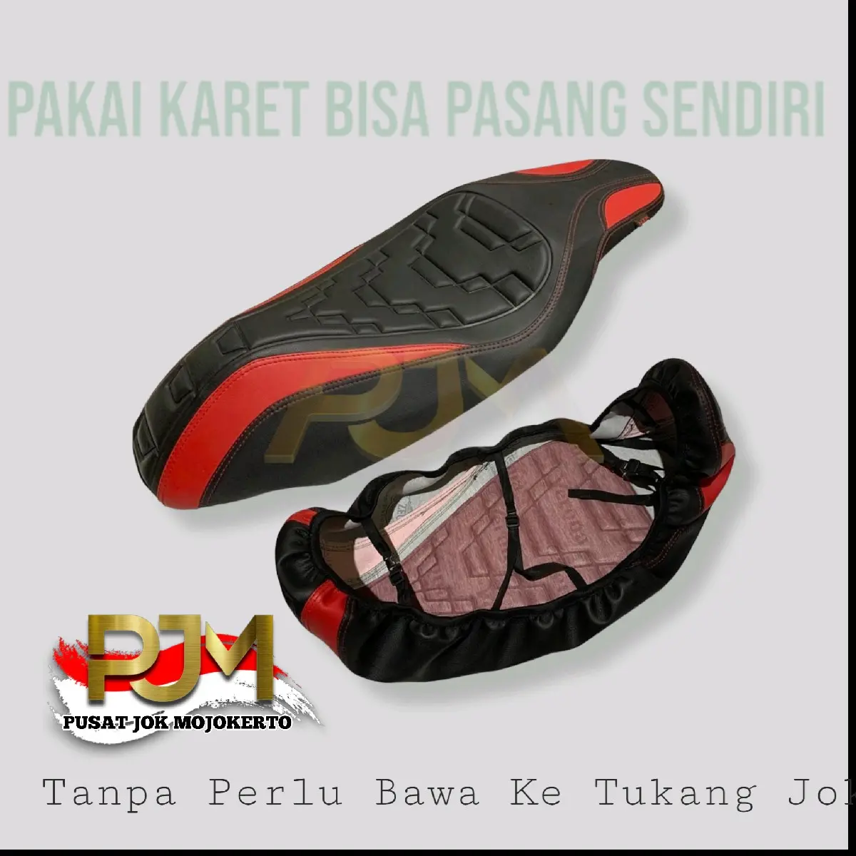 Sarung Jok Motor Murah Piramida Pakek Karet Tanpa Staples Motor Coklat
