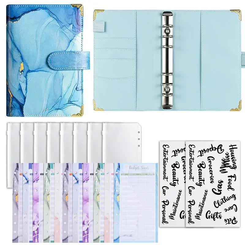 A6 Budget Binder, 1 Set Budget Planner with Cash Envelopes & Budget Sheets & Stickers, Monthly Budget Binder for 52 Weeks, Office Stationery & Supplies, Glamour Gifts