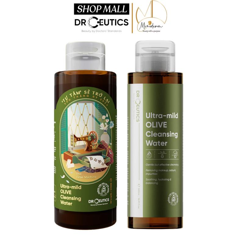 Nước tẩy trang DRCEUTICS Ultra-Mild Olive Cleansing Water làm sạch sâu, không gây khô da 310ml, 500ml Women Nữ Cosmetic
