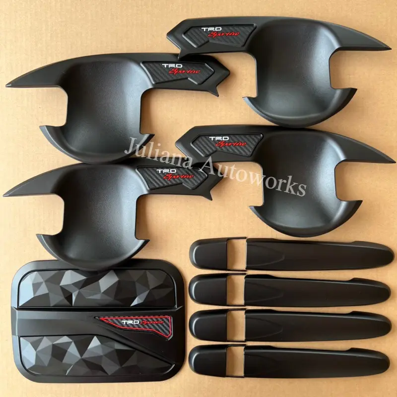 Paket Outer Handle Tank Cover Bensin TRD Avanza Xenia Hitam Doff 2012-2021
