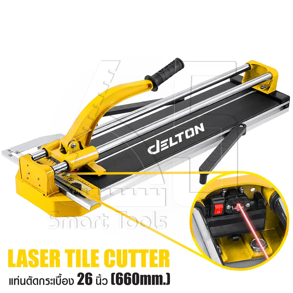 DELTON แท่นตัดกระเบื้อง พร้อมเลเซอร์นำตัด ขนาด 26 นิ้ว (660 มม.) - ที่ตัดกระเบื้อง / เครื่องตัดกระเบื้อง / ตัดกระเบื้อง Laser Tile Cutter รุ่น DTN6-660-1