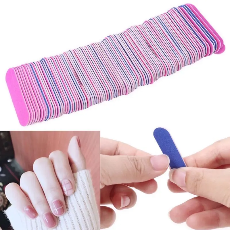 Set 100 dũa mini Nailbox 2 mặt chuyên dụng loại 1 cứng bền TUNAIL gel gắn 0