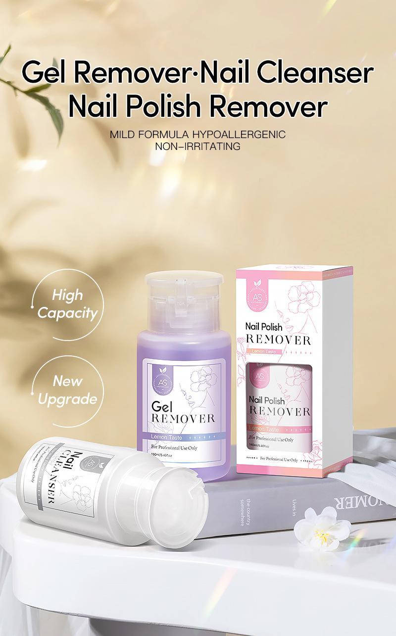 Product Introduction of AS New nail art push bottle cleaning water nail polish remover without hurting nails cleaning liquid dedicated 53