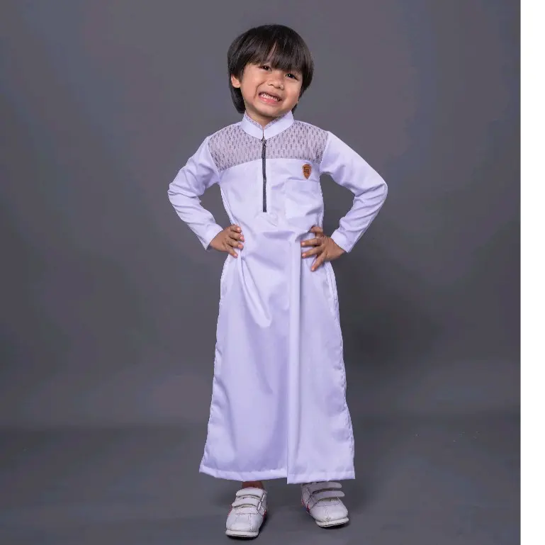 Gamis Jubah Anak Laki-laki Tangan Panjang Katun Nyaman Usia 1-14 Tahun 0