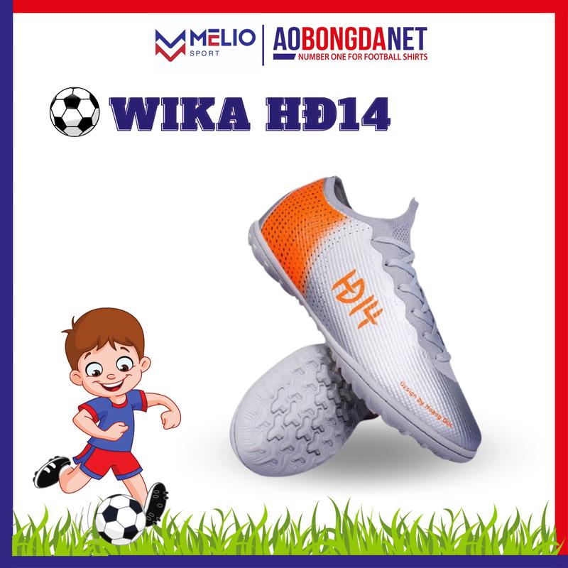 Giày Bóng Đá Wika HĐ14 Trẻ Em Chính Hãng, Giày Đá Banh Sân Cỏ Nhân Tạo Sneaker Sport Giày Thể Thao Kids giày  bong da