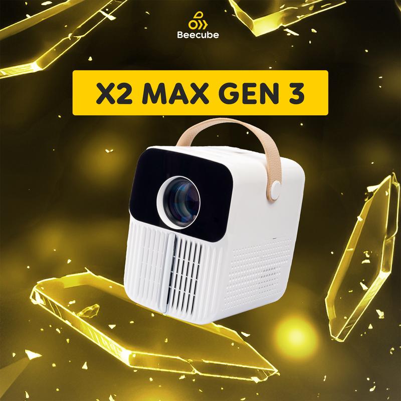 Máy chiếu mini cao cấp Beecube X2 Gen 3 - Full HD - Bảo hành 1 đổi 1 trong 12 tháng, Máy chiếu tích hợp âm thanh Projector