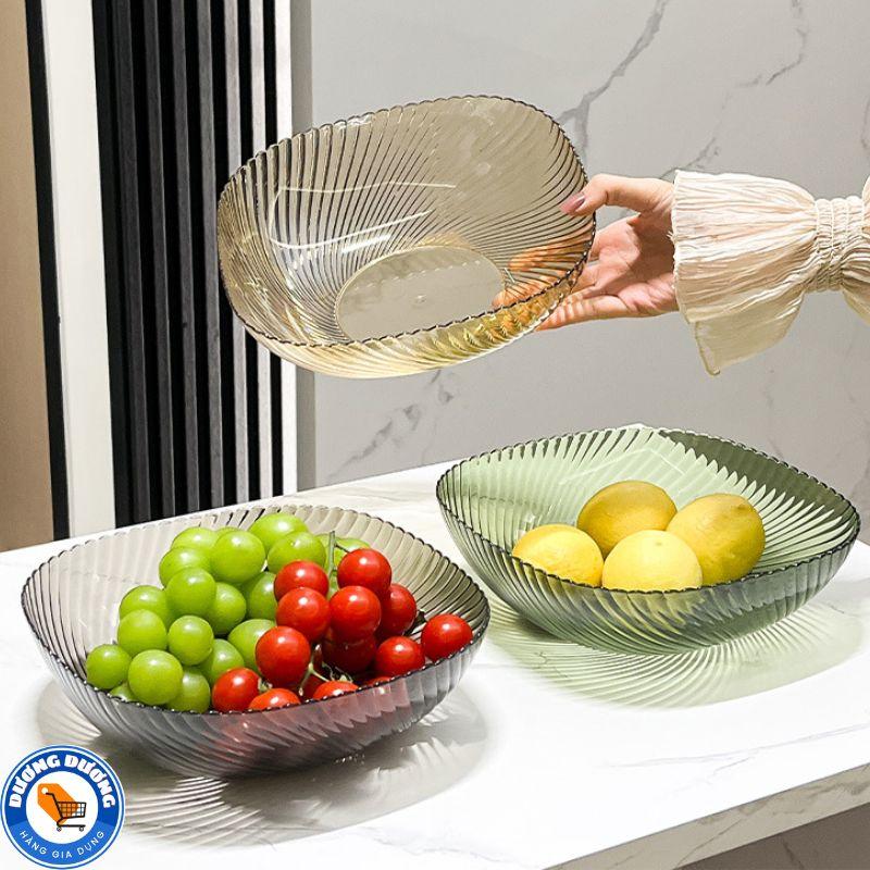 Đĩa Nhựa Vuông Trong Suốt 23cm ,Đựng Bánh Kẹo Nhiều Màu - Dĩa Đựng Thức Ăn , Khay Đựng Đồ Ăn Vặt ,Hoa Quả , Đĩa Decor Để Bàn
