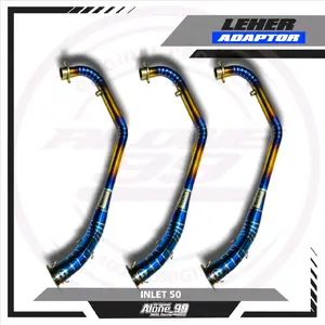 Leher knalpot alone99 + Adaptor blue. Racing