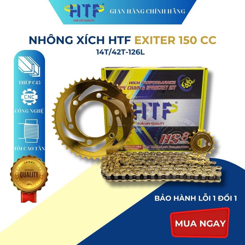 Nhông sên dĩa HTF Exciter 150 cc 14T/42T-126L Phụ Tùng 3