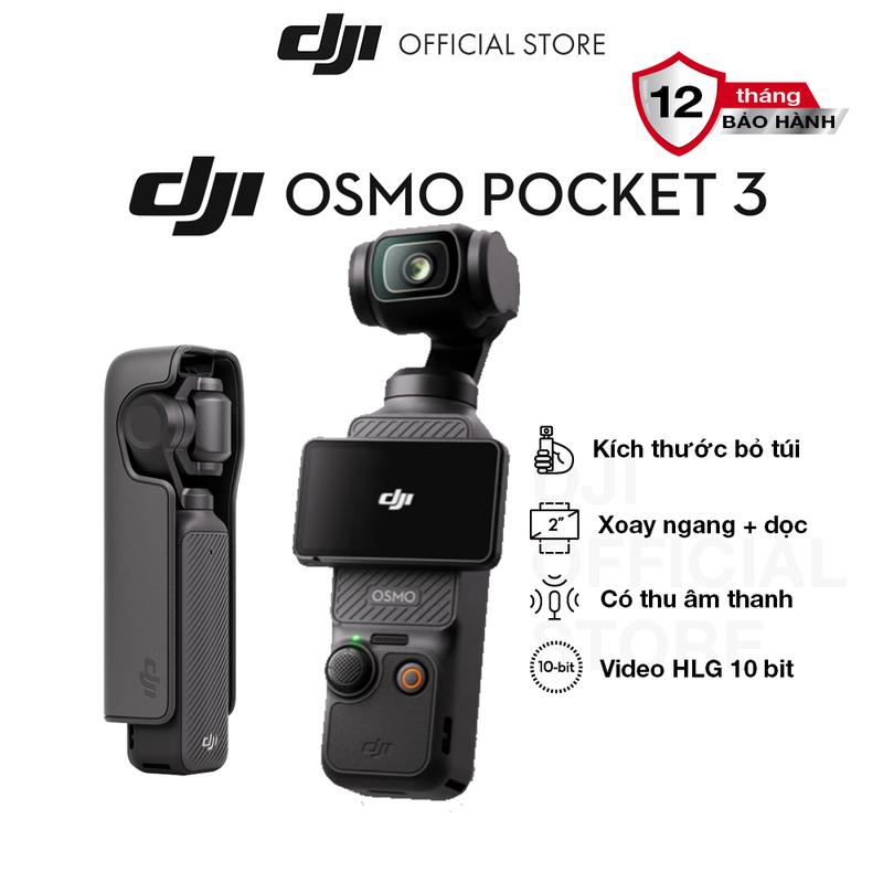 Camera DJI Osmo Pocket 3 cầm tay bỏ túi nhỏ gọn, quay video vlog sắc nét 4K 120fps (DJI OP 3)