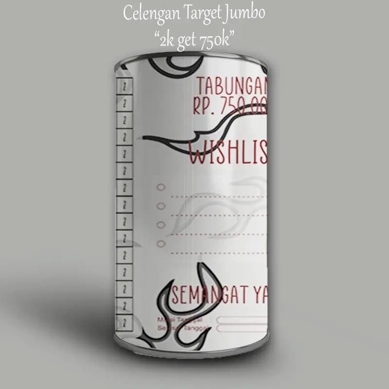 Celengan Target 100 RIBU TARGET 100 JUTA Buka tutup Jumbo full kaleng Murah Celengan Viral Celengan Buka Tutup Celengan Permanen Karakter 4