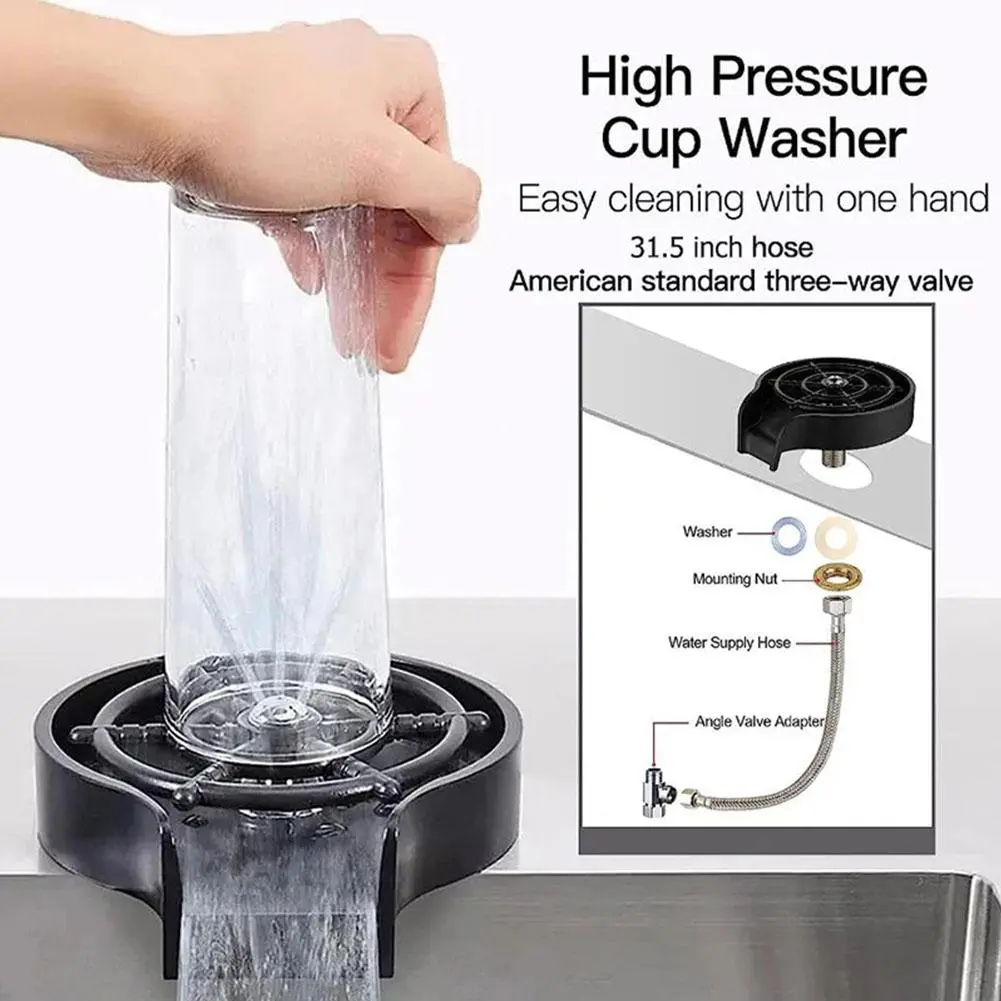 Cup Washer High Pressure Sink Bar High Pressure Automatic Cup Household Washing Appliance R4K8
