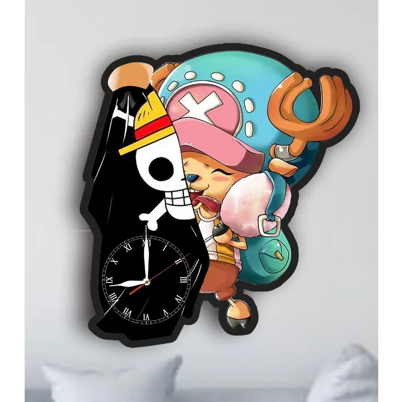 Jam Dinding One Piece All Crew Mugiwara/ Hiasan Kamar Tidur/ Hiasan Ruang Tamu/ Hiasan Ruang Kerja/DLL 5