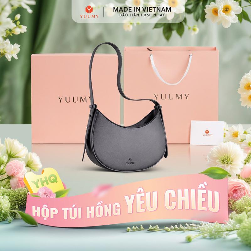  Túi Yuumy - Bộ hộp quà  Túi đeo vai da Seasand YN156 + Hộp + Túi Giấy + Túi rút đựng sản phẩm + Thiệp viết lời chúc  