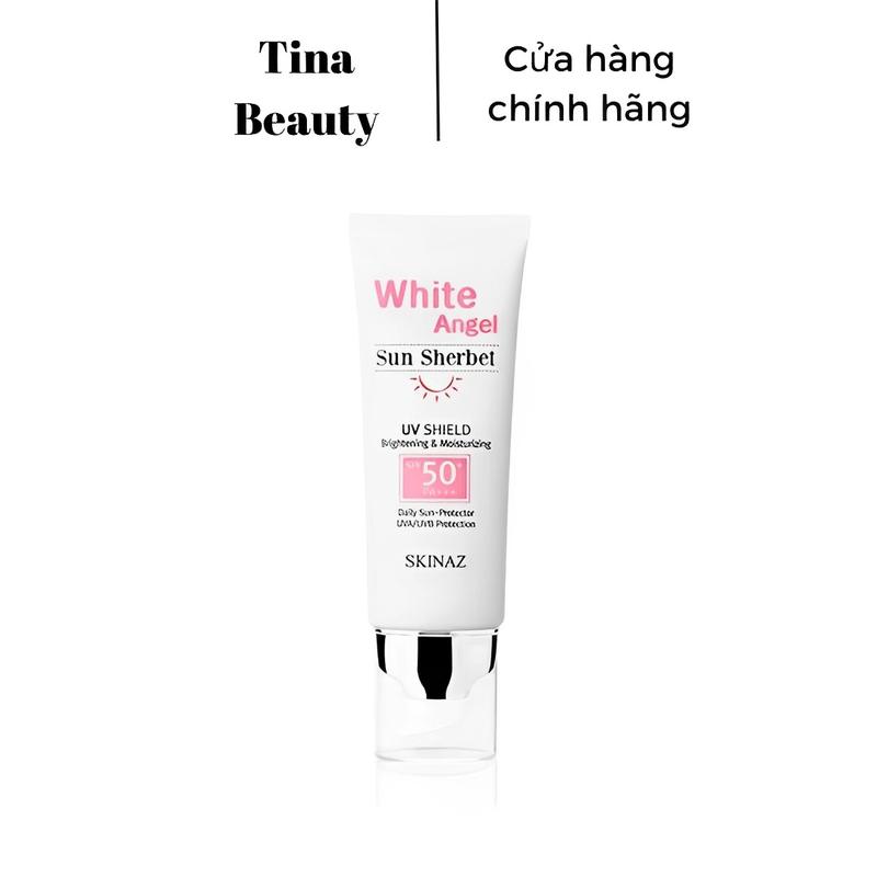 Kem chống nắng White Angel Sun Sherbet Skinaz hộp 70ml Skincare Sunscreen