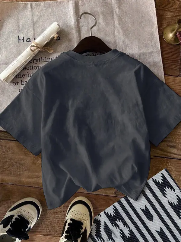 Women's Letter Print Round Neck Tee, Fashion Casual Crew Neck T-Shirt for Daily Holiday Vacation Outdoor Wear, Ladies Clothes for Summer, Crewneck Top, Womenswear 7