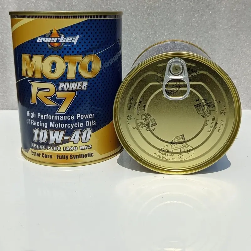 Combo 2 lon Dầu Nhớt xe số/côn tay - Everlast MOTO R7 POWER 10W40 SL 0.8L JASO MA2 - Kèm 1 chai nước làm mát động cơ 7