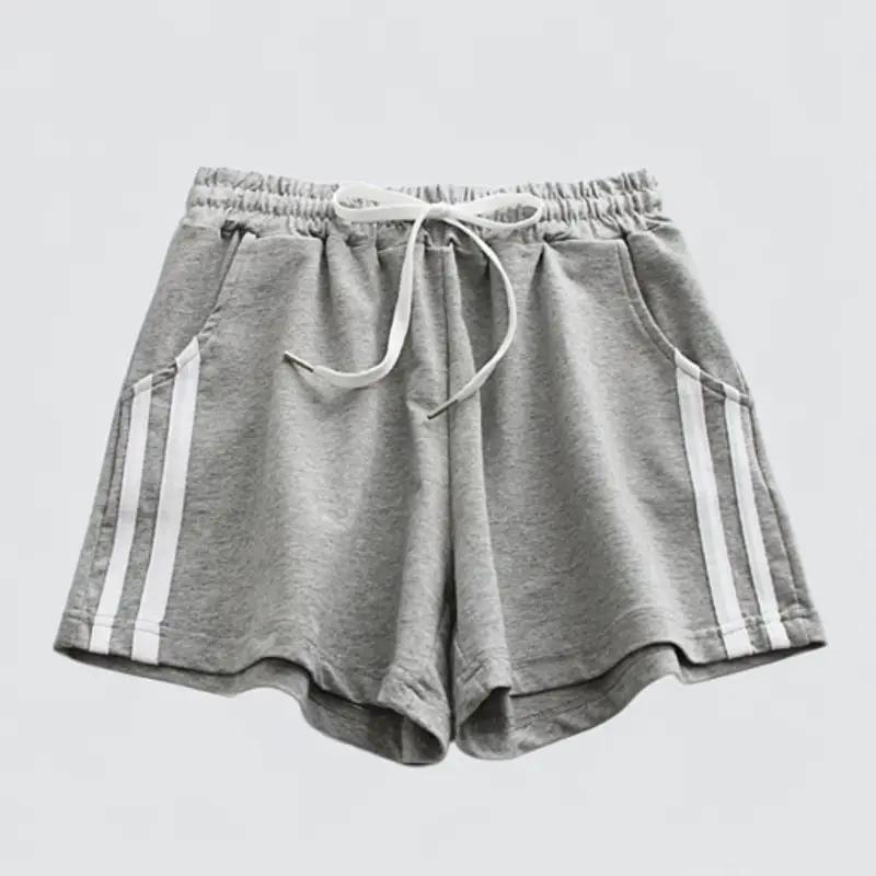 Quần đùi nữ Màu Đen, quần short thun nữ 2 sọc chất thun cotton thoải mái thoáng khí sport thun Quần Ngố Tập Thể Dục 5
